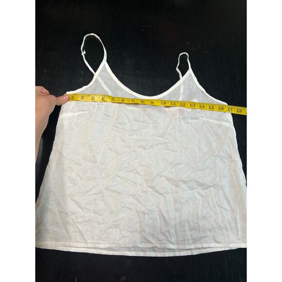 Capsule- Basic White Cami- Semi Sheer- Adjustable Straps- Sz 36 US Small - Picture 7 of 8